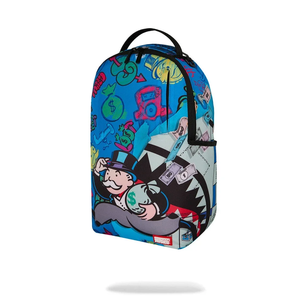 Sprayground Monopoly Grab & Go Go Go Backpack Unisex Blue Shoulder Strap SPR376